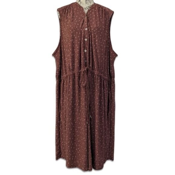 In Every Story Penningtons Sleeveless Dress Brick Red 4X Plus Size NEW - Picture 1 of 7